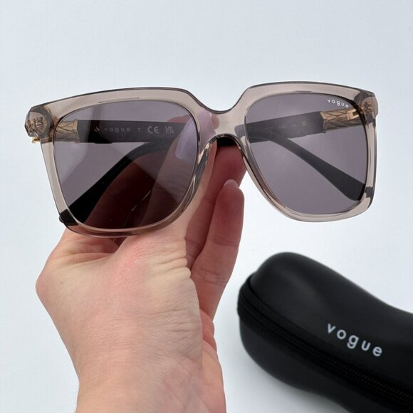 Vogue Women BRAND NEW Sunglasses Transparent Brown Square VO5476SB 29407N54 main image 5